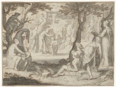 Kristuksen kaste tekijältä Joachim Wtewael or Utewael