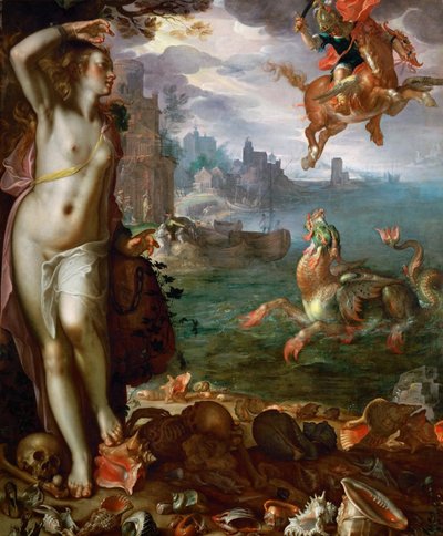 Perseus vapauttaa Andromedan tekijältä Joachim Wtewael or Utewael