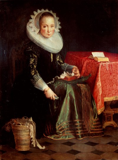Eva Wtewaelin muotokuva 1607-1635, 1628 tekijältä Joachim Wtewael or Utewael