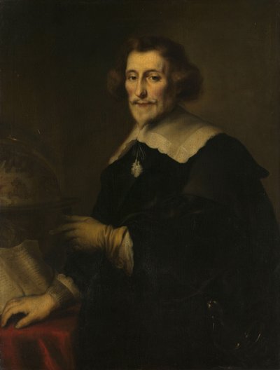 Pieter Corneliszoon Hooftin muotokuva, Muidenin ulosottomies, historioitsija ja runoilija tekijältä Joachim von Sandrart (I) (copy after)