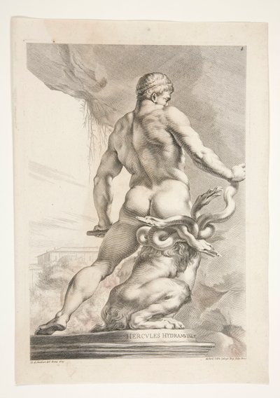 Hercules Hydramuvince (Hercules and the Hydra) tekijältä Joachim von Sandrart
