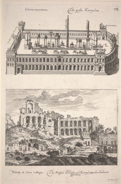 Ilustração de "Des Alten und Neuen Roms Grosser Schau-Platz" de Joachim von Sandrartfinnish tekijältä Joachim von Sandrart