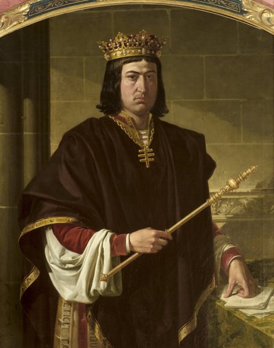 Aragonian kuninkaan Ferdinand II:n (1452-1516) muotokuva tekijältä Joachin Dominguez Becquer
