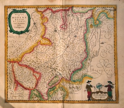 Modenan kartta Theatrum civitatum et admirandorum Italiaesta, kirjoittanut Joan Blaeu, kaiverrus tekijältä Joan Blaeu