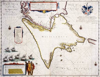 Tabula Magellanica : Magellanin salmen kartta tekijältä Joan Blaeu