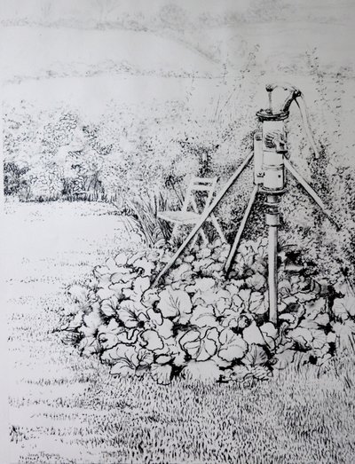Puutarhapumppu, 1973(hiili) tekijältä Joan Thewsey