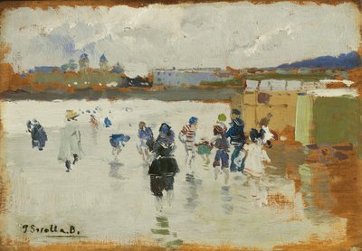 La Concha Beach, San Sebastian, 1906 tekijältä Joaquín Sorolla