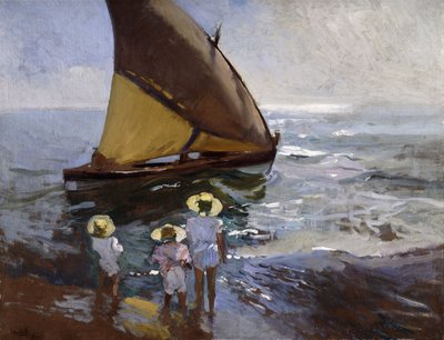 On the Beach, Valencia; Rannalla, Valencia, 1907 tekijältä Joaquín Sorolla