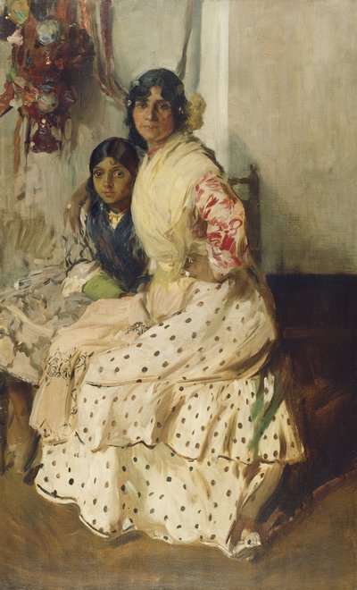 Pepilla mustalainen ja hänen tyttärensä tekijältä Joaquín Sorolla