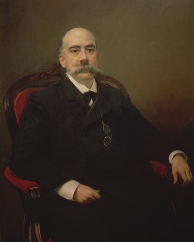 Muotokuva Emilio Castelar y Ripoll, espanjalainen valtiomies, puhuja ja kirjailija tekijältä Joaquin Sorolla y Bastida