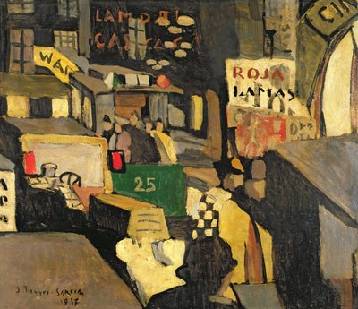 Barcelonan katukuva tekijältä Joaquin Torres-Garcia