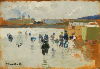 Der Strand von La Concha, San Sebastian. 1906 tekijältä Joaquín Sorolla