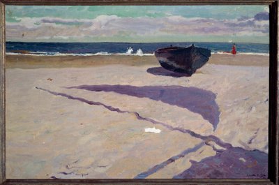 Joaquin Sorolla y Bastidan (1862-1923) maalaus Veneen varjo 1903 Madrid, Sorolla-museo tekijältä Joaquín Sorolla