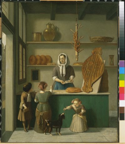 Leipomokauppa, n. 1680 tekijältä Job Berckheyde