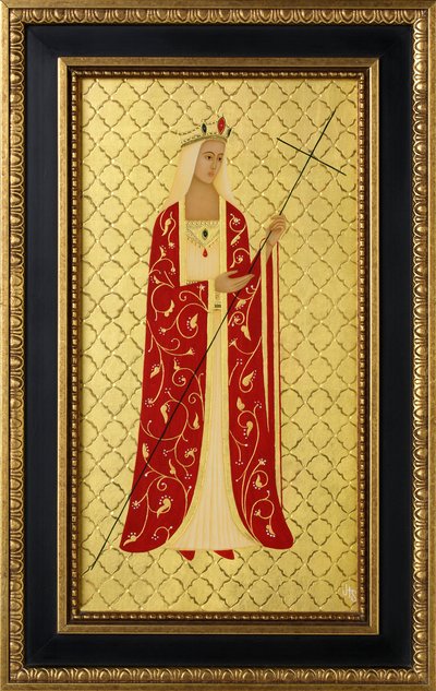 Saint Helena, 2014 (munatempera ja 24k kultaa puulle). tekijältä Jodi Simmons