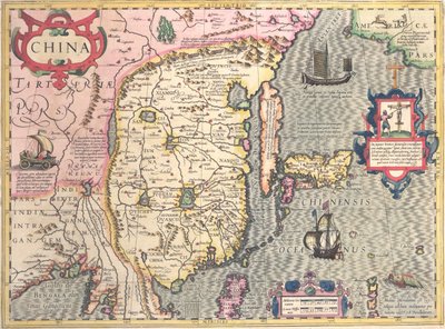 Kiina, noin 1607 tekijältä Jodocus Hondius