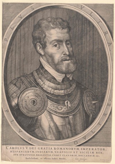 Pyhän Rooman keisari Kaarle V (painettu) tekijältä Jodocus The Younger Hondius