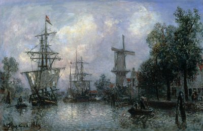 Rotterdamin satama tekijältä Johan Barthold Jongkind