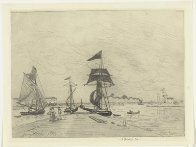Honfleurin laituri tekijältä Johan Barthold Jongkind