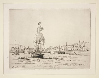 Sisäänkäynti Honfleurin satamaan tekijältä Johan Barthold Jongkind