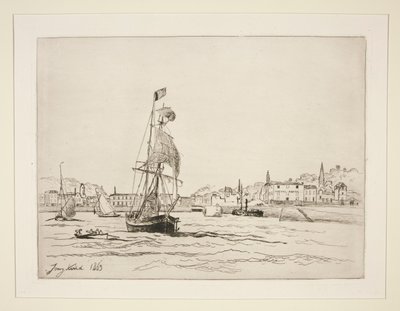 Sisäänkäynti Honfleurin satamaan tekijältä Johan Barthold Jongkind