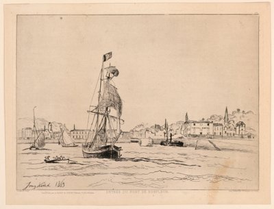 Sisäänkäynti Honfleurin satamaan tekijältä Johan Barthold Jongkind