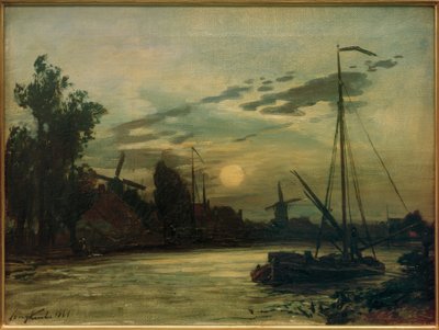 Maisema illalla tekijältä Johan Barthold Jongkind