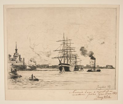 Rotterdamin vanha satama tekijältä Johan Barthold Jongkind