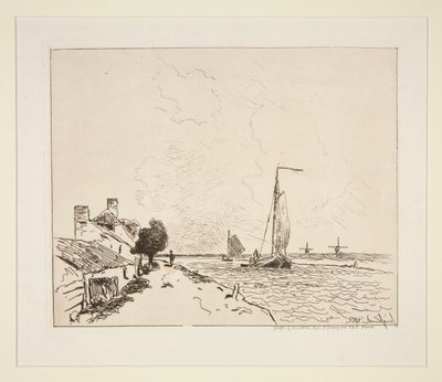 Kaksi venettä? purjehdus (The Two Sailboats) tekijältä Johan Barthold Jongkind