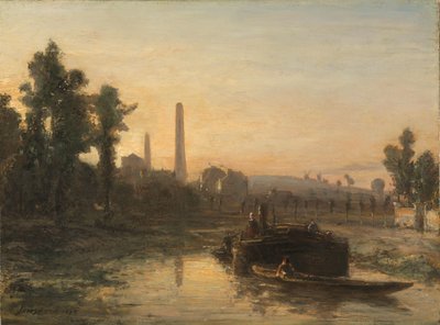 River View Ranskassa, mahdollisesti lähellä Pontoisea tekijältä Johan Barthold Jongkind