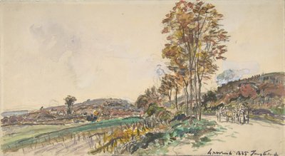 Tie lähellä La Côte-Saint-Andréa, 1885. tekijältä Johan Barthold Jongkind