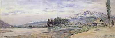 Lunta vuorilla Grenoblessa, 12. ja 13. syyskuuta 1882 (guassi) tekijältä Johan Barthold Jongkind