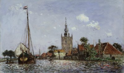Overschin kirkko, 1866. tekijältä Johan Barthold Jongkind