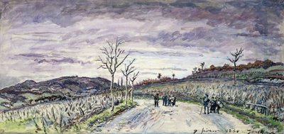 Col du Balbins ja Montagne de Ornacieux, 1880 (wc paperilla) tekijältä Johan Barthold Jongkind