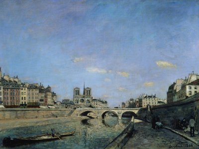 Seine ja Notre Dame Pariisissa tekijältä Johan Barthold Jongkind