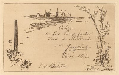 Nimilehti (Kuuden etsauksen muistikirjan nimi) tekijältä Johan Barthold Jongkind