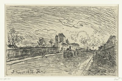 Cochinin sairaalan uloskäynti (Faubourg Saint-Jacques, Pariisi) tekijältä Johan Barthold Jongkind