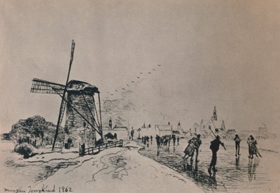 Näkymä Maassluisin kaupunkiin, 1862, 1946. tekijältä Johan Barthold Jongkind