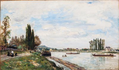 Näkymä Meudoniin Pont de Sevresiltä, ​​1866 tekijältä Johan Barthold Jongkind