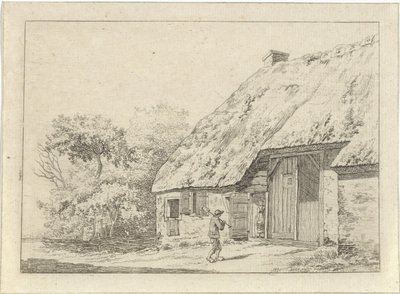 Mies lapion kanssa maatilalla tekijältä Johan Christiaan Willem Safft