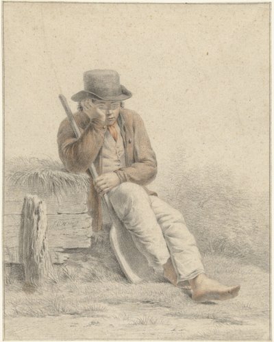 lepäävä työmies tekijältä Johan Christiaan Willem Safft