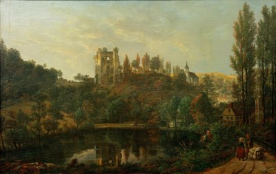 Ansicht der Schloßruine von Tharandt tekijältä Johan Christian Dahl