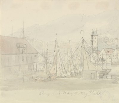 Bergenin satama tekijältä Johan Christian Dahl