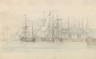 Bergenin satama tekijältä Johan Christian Dahl