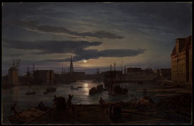 Kööpenhaminan satama kuutamossa tekijältä Johan Christian Dahl