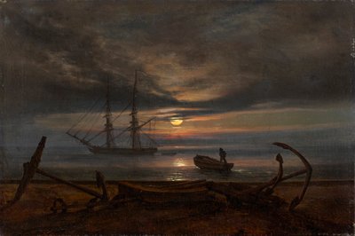 Tanskan rannikko kuutamossa tekijältä Johan Christian Dahl