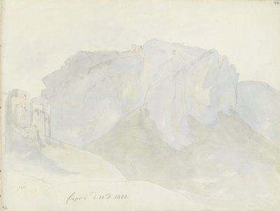 Monte Solaro nähtynä Caprin kaupungista tekijältä Johan Christian Dahl