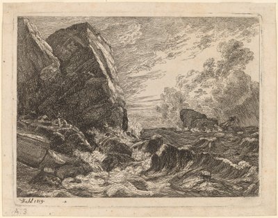 Norjan rannikko myrskyn aikana tekijältä Johan Christian Dahl