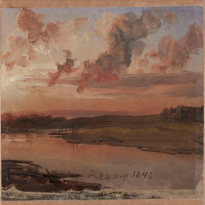 Elbe illalla tekijältä Johan Christian Dahl