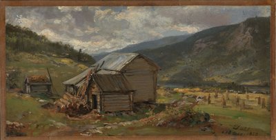 Näkymä Hjelleen Valdresissa tekijältä Johan Christian Dahl